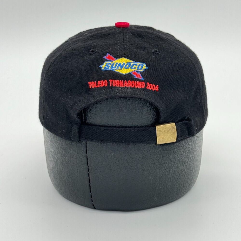 Vintage Nascar Sunoco Toledo Turnaround 2004 Hat Strap Back Adjustable Black Red - Picture 2 of 7
